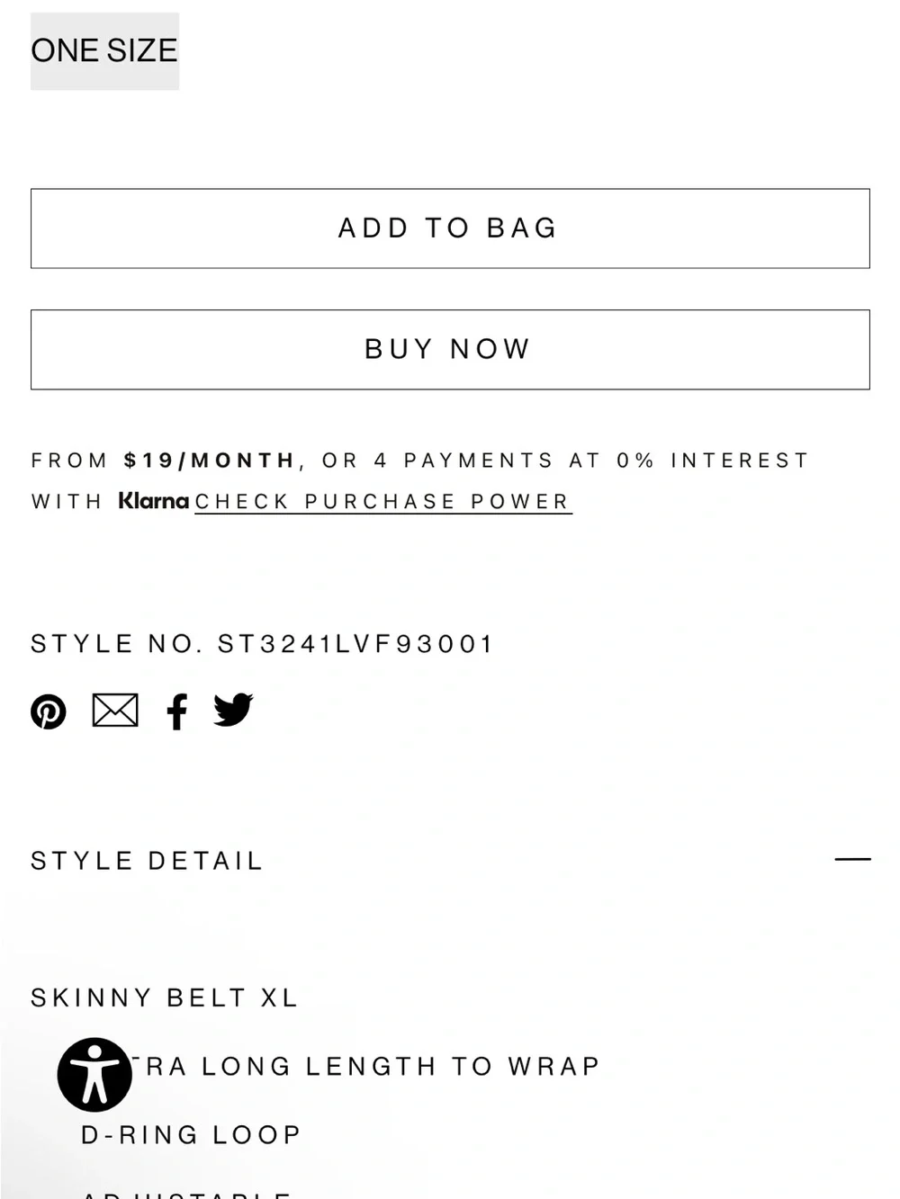 Norma Kamali Black Slim Leather Knot Belt